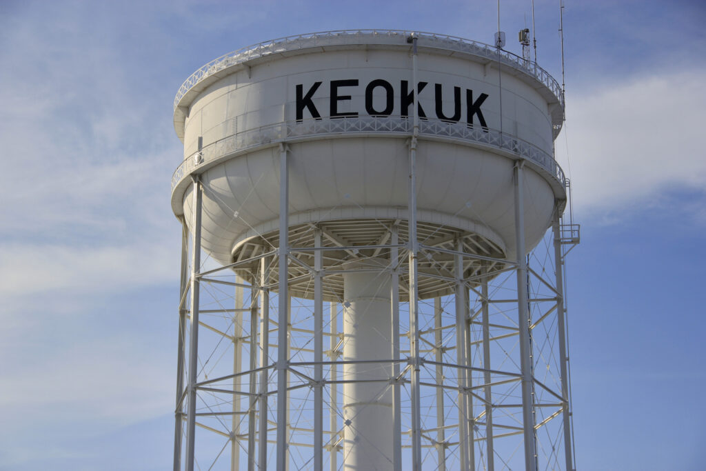 Water tower in Keokuk, Iowa